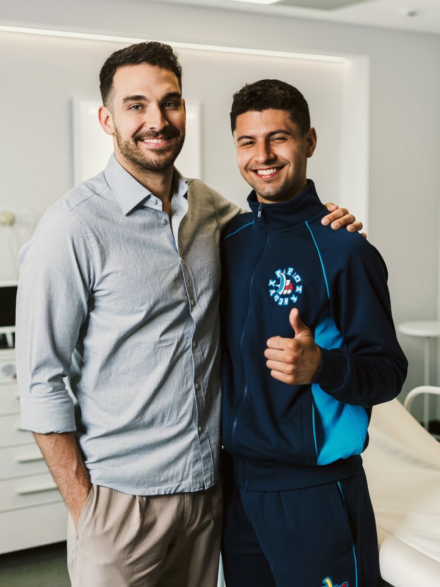 A patient celebrating restored vision